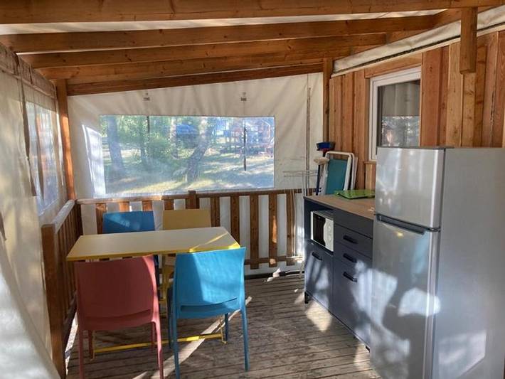 Le Petit Liou - Camping Sites et Paysages - Mobilheim 4 personen - Mobilodge Komfort Premium mit Sanitäranlagen in Embrun, Nationalpark Écrins