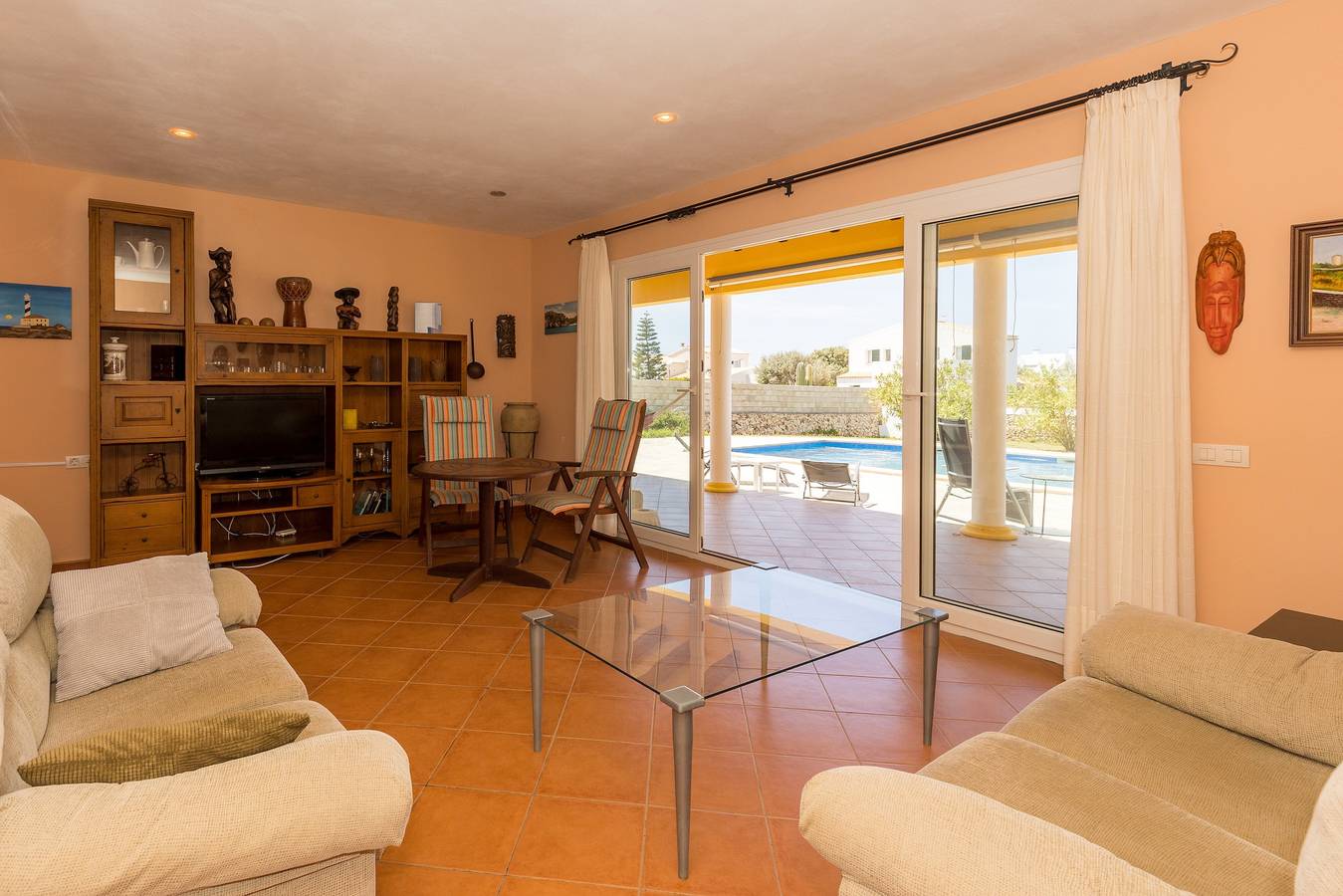 Encantadora villa "Sa Tramuntana" con piscina, balcón, terrazas y jardín in Cala Blanes, Ciudadela
