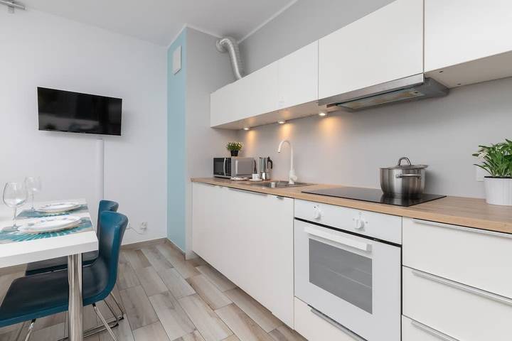 Ganze Ferienwohnung, Stylish Studio in Gdańsk | Balcony and Private Parking in Danzig, Zatoka Gdańska