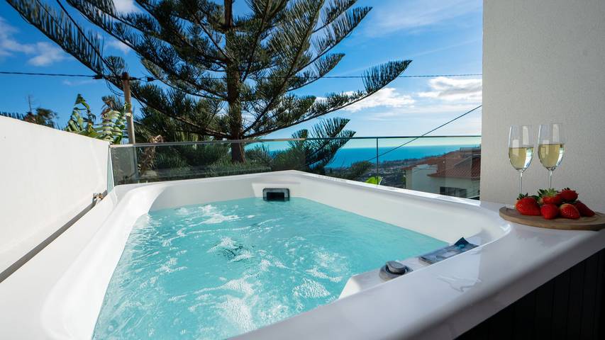 Casa de férias para 4 pessoas, com vista para o mar e terraço no Funchal