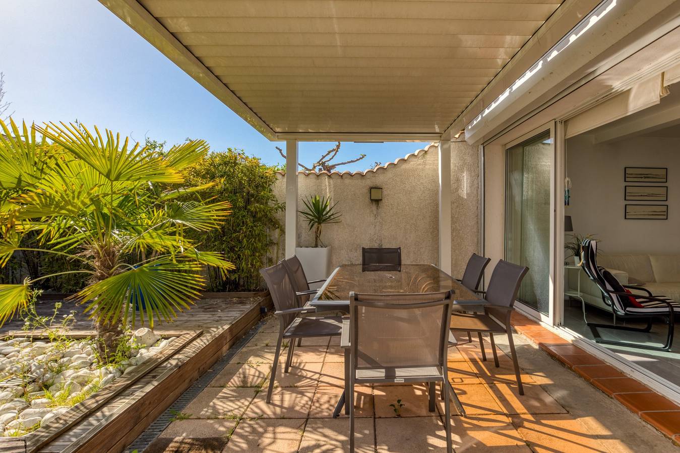 Ferienhaus 'Les Palmiers' mit privater Terrasse, Wlan und Klimaanlage in Palavas-les-Flots, Mittelmeerküste (Frankreich)