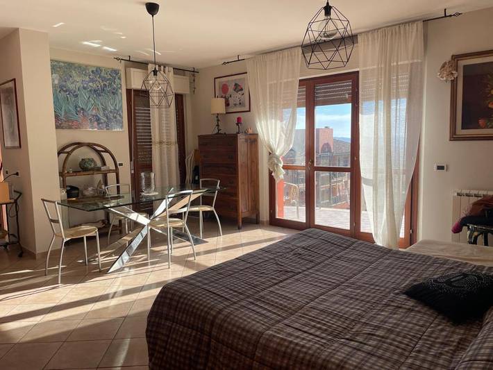 Ferienwohnung für 6 Personen, mit Balkon und Terrasse sowie Ausblick