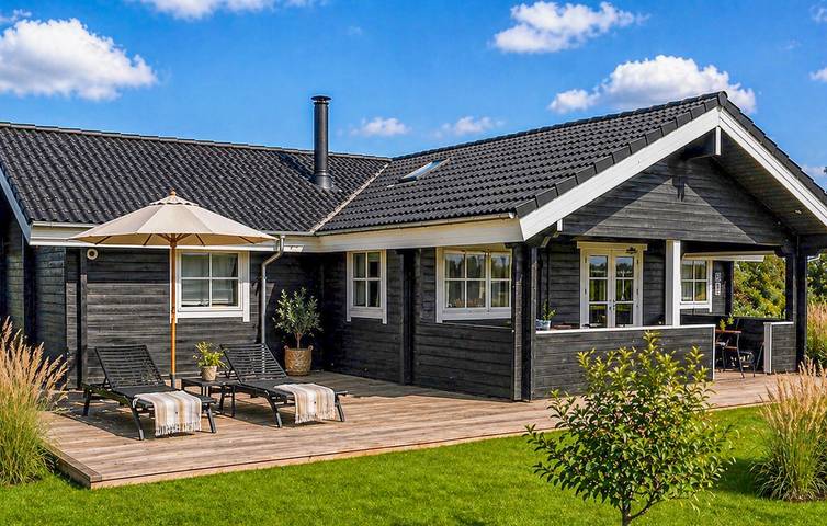 Ferienhaus für 8 Personen, mit Whirlpool und Terrasse sowie Garten und Sauna