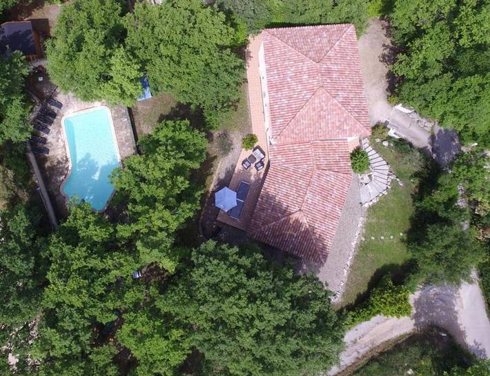 Maison de vacances pour 12 personnes, avec Balcon ainsi que Terrasse et Piscine