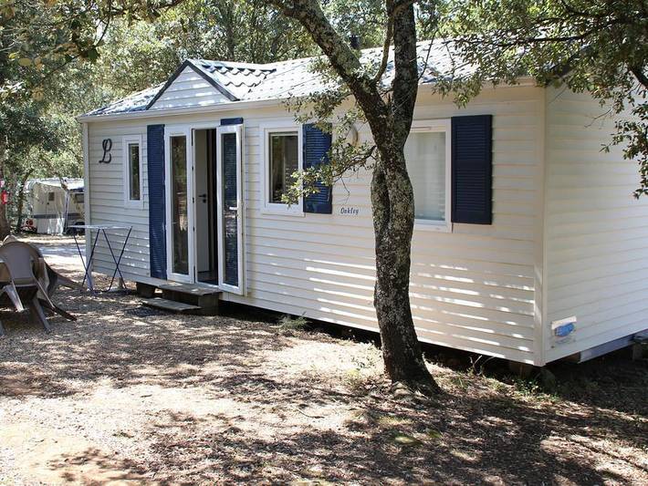 Camping Les chênes - Mobilheim 4 personen - Mobil Home Komfort Klimatisiert - 2 Schlafz. - 3.40 x 7.80m / Grüne Eiche in Junas, Mittelmeerküste (Frankreich)