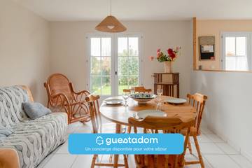 Gîte pour 8 personnes, avec jardin, adapté aux familles dans Golf de Pornic