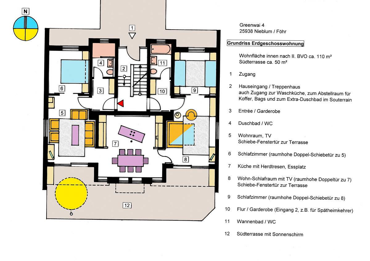 Ganze Ferienwohnung, Greenwai 4 - Rüm Hart (Weites Herz) in Goting, Föhr