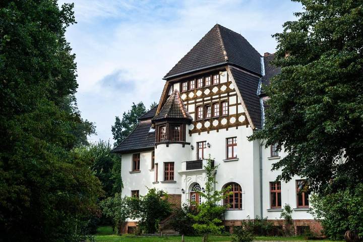 Ferienwohnung für 10 Personen, mit Terrasse und Garten sowie Sauna und Ausblick in Brüel
