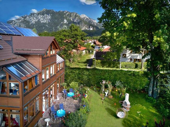 Vakantiewoning voor 2 personen, met tuin en uitzicht, kindvriendelijk in Schwangau