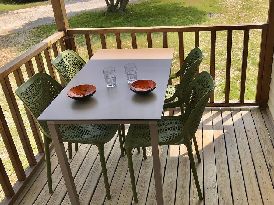 Camping Le Fun - Mobilheim 4 personen - Loggia 31m², 2 Schlafzimmer, Terrasse Eingebaute Loggia, Klimaanlage in Fitou, Narbonne und Umgebung