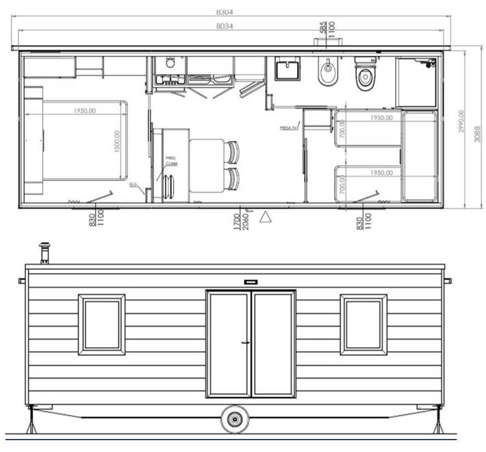 Camping für 5 Personen, mit Terrasse und Kinderpool sowie Pool in Bibbona - 2