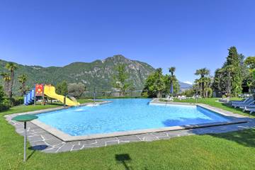 Ferienwohnung für 5 Personen, mit Pool und Terrasse, kinderfreundlich im Tessin