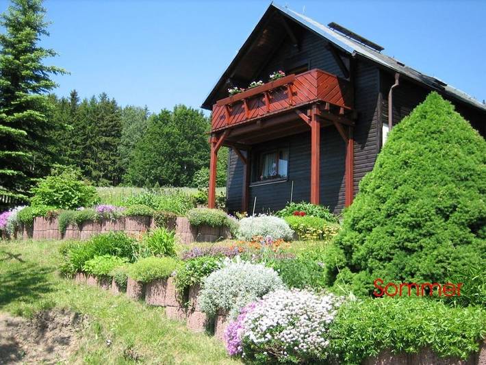 Ferienhaus für 4 Personen, mit Balkon und Terrasse sowie Garten in Breitenbrunn / Erzgebirge