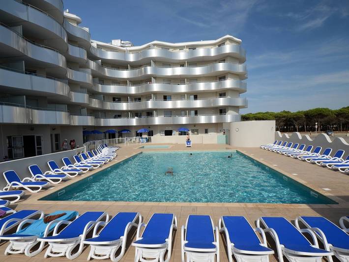 Ferienwohnung für 7 Personen, mit Sauna und Pool sowie Balkon in Le Barcarès