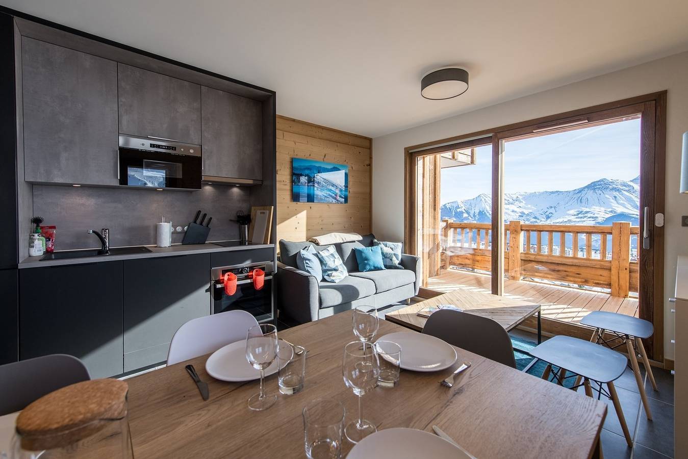 Geheel appartement, Vakantieappartement voor 10 personen met balkon in La Toussuire, Fontcouverte-la Toussuire