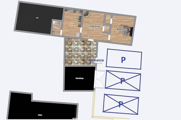Ferienhaus für 2 Personen, mit Balkon - 1
