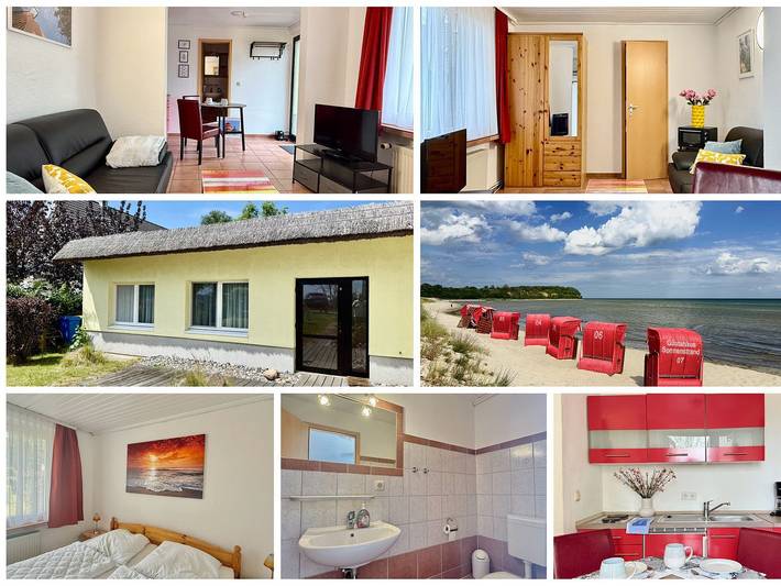 Ferienwohnung für 2 Personen, mit Terrasse und Garten sowie Ausblick in Middelhagen, Mönchgut