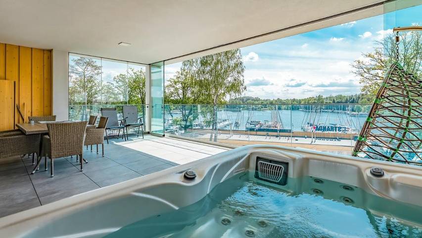 Apartament wakacyjny dla 4 osób, z widok i taras oraz sauna i widok na jezioro - 1