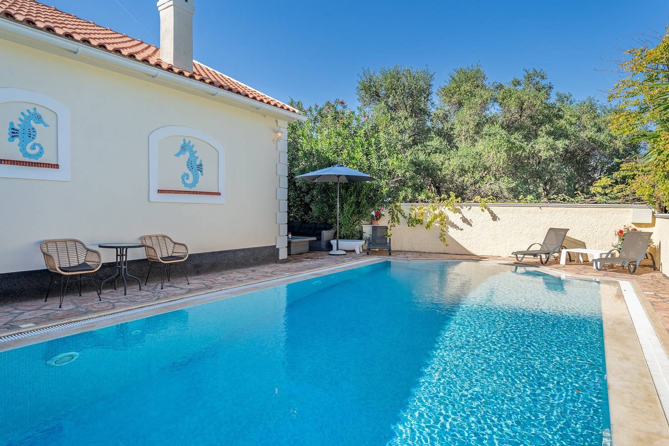 Villa 'Seahorse Bay Beach  Halikounas' with Private Pool, Private Terrace and Air Conditioning in Corfu