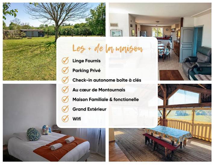 Location de vacances pour 8 personnes, avec terrasse et vue à Montournais - 2