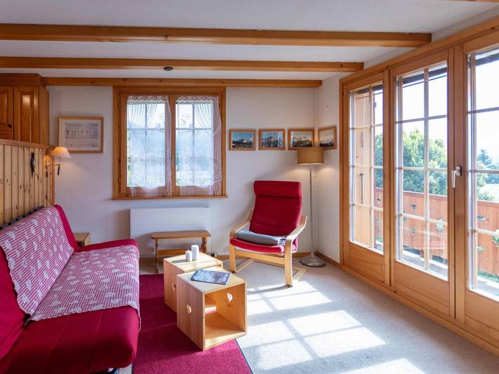 Gîte pour 4 personnes, avec vue et balcon dans Chesières
