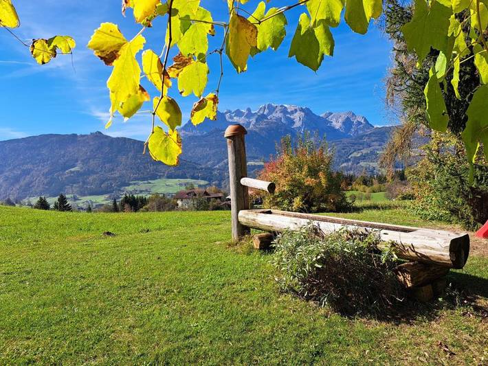 Ferienhaus für 6 Personen, mit Balkon und Terrasse sowie Garten und Ausblick in Pfarrwerfen