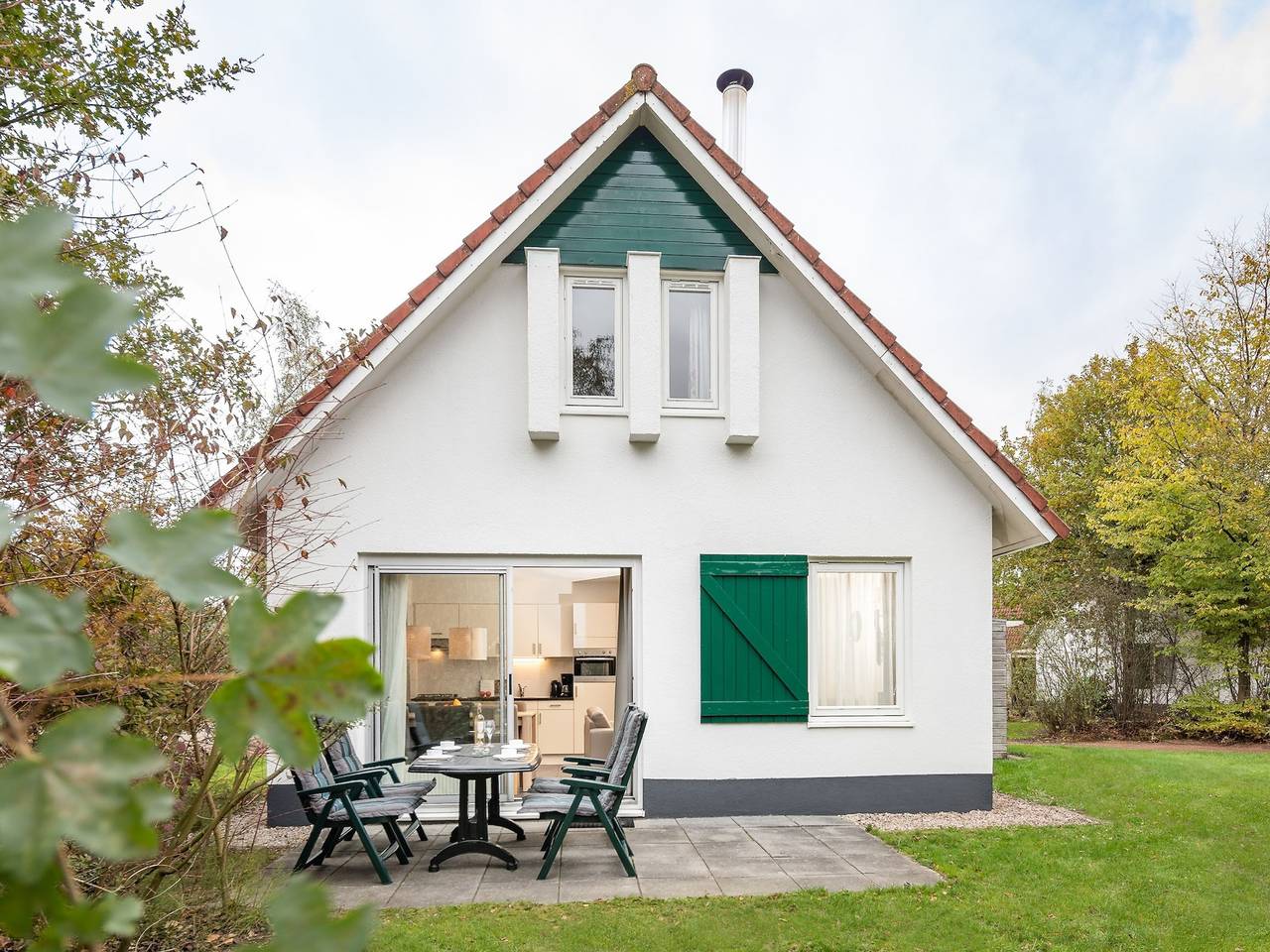 Nice holiday home with fireplace near the Drents-Friese Wold in Drenthe