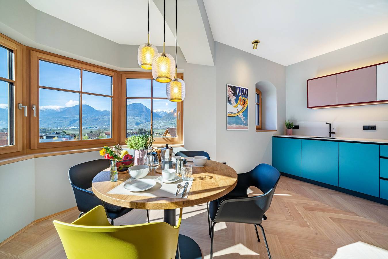 Ganze Wohnung, Ferienwohnung 'Villa Rosa Unterschöberlehof - Lene' mit Bergblick, Wlan und Klimaanlage in Meran, Sarntaler Alpen