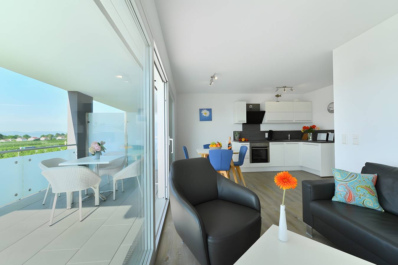 Ganze Wohnung, Apartment „Dinkelbach Traumblick 3 D“ mit Seeblick, Balkon und Wlan in Wasserburg (Bodensee), Bayerisch Schwaben