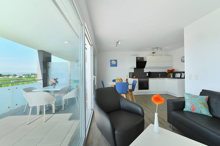 Ganze Wohnung, Apartment „Dinkelbach Traumblick 3 D“ mit Seeblick, Balkon und Wlan in Wasserburg (Bodensee), Bayerisch Schwaben