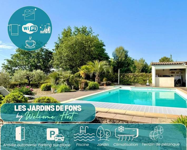 Maison d’hôte pour 8 personnes, avec Jacuzzi et Terrasse ainsi que Jardin et Piscine