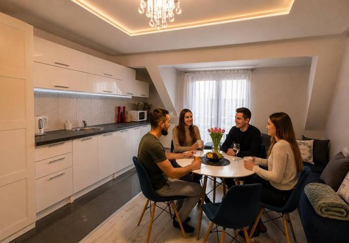 Domek letniskowy dla 5 osób, z ogród i widok w Jastarnia