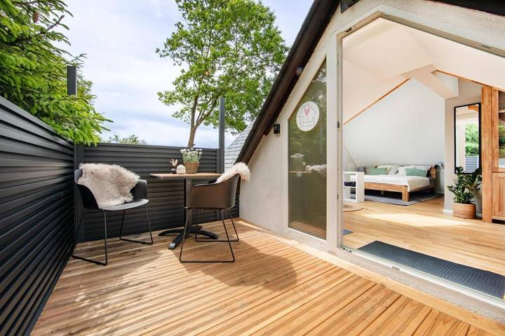 Ferienwohnung für 2 Personen, mit Balkon und Terrasse