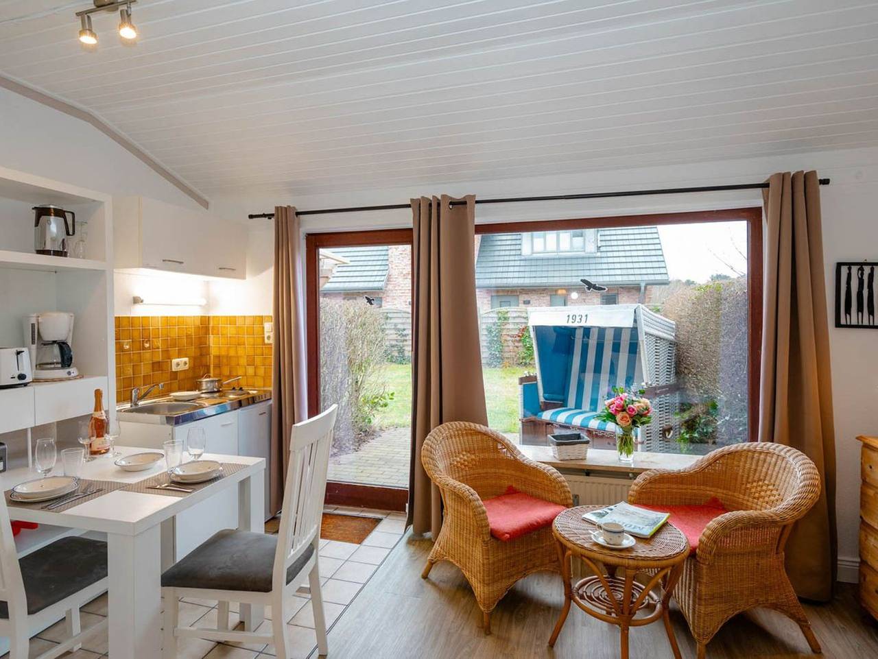 Ganze Ferienwohnung, Krabbe - Die ebenerdige Ferienwohnung Krabbe liegt im ruhigen alten Westerländer Ortskern in Sylt (Gemeinde), Sylt