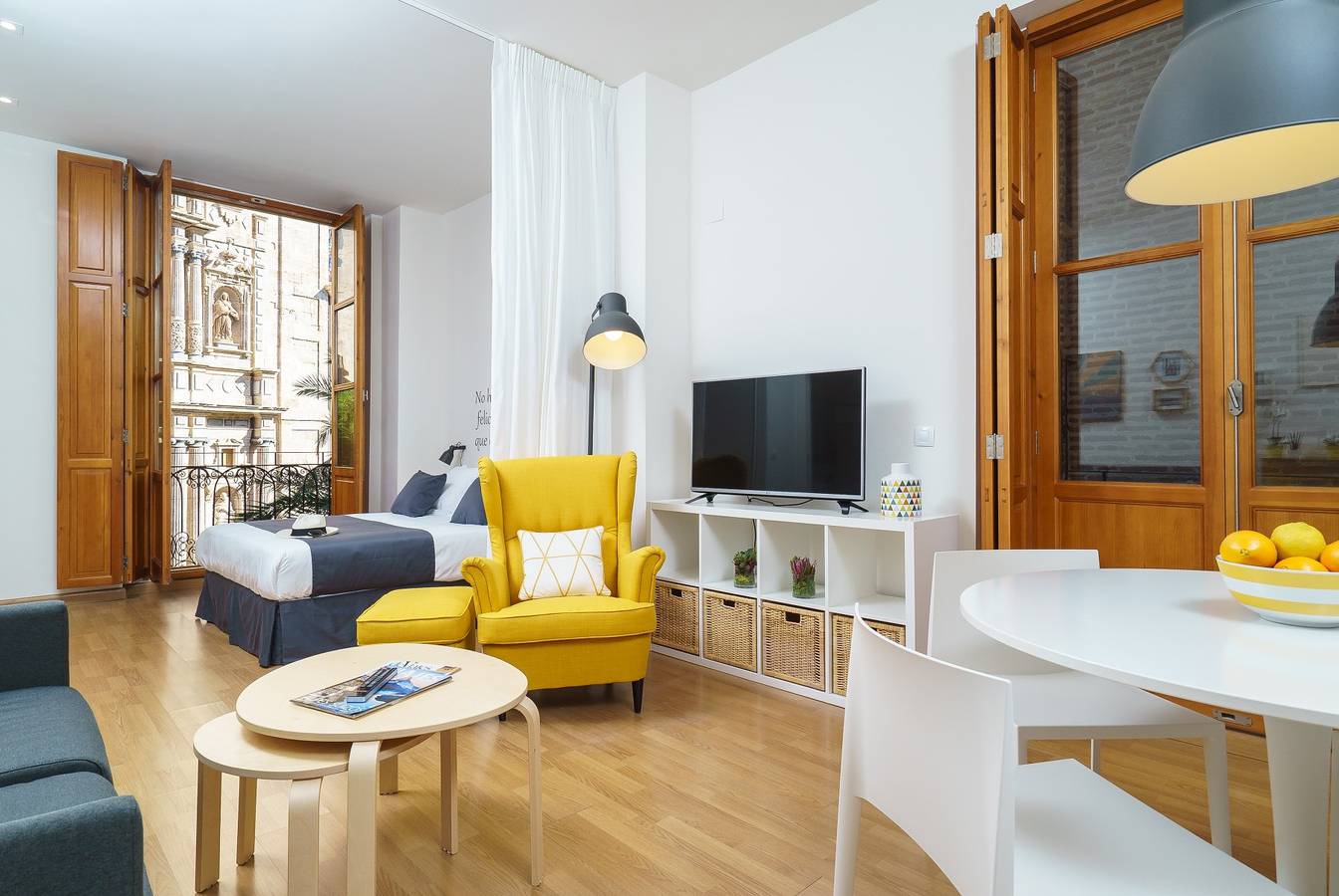 Estudio entero, Estudio para 4 personas con balcón in Valencia City Centre, Valencia