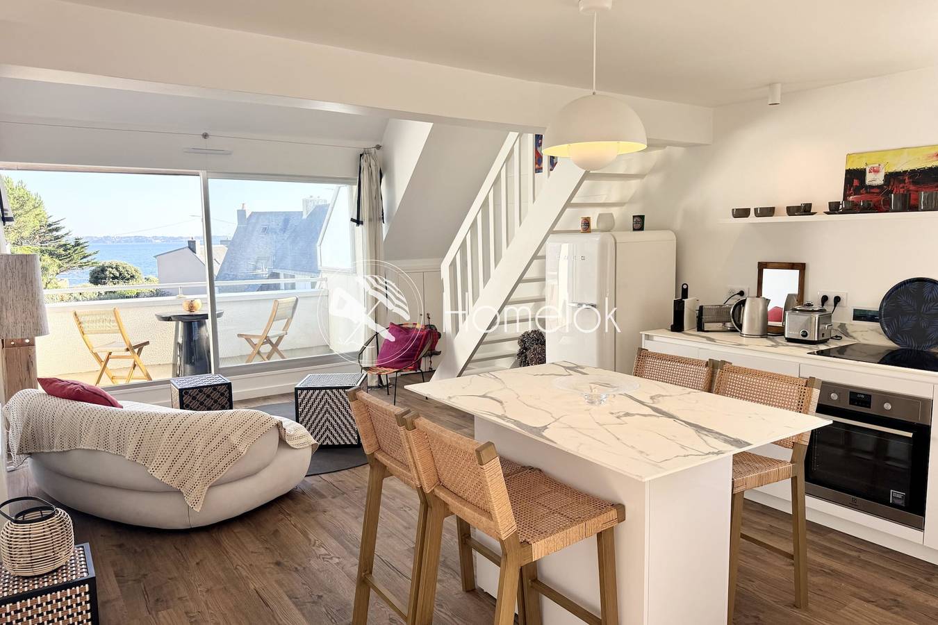 Appartement entier, L’adresse rêvée – Balcon vue mer in Plage de Port Fontaine-Lomener, Ploemeur