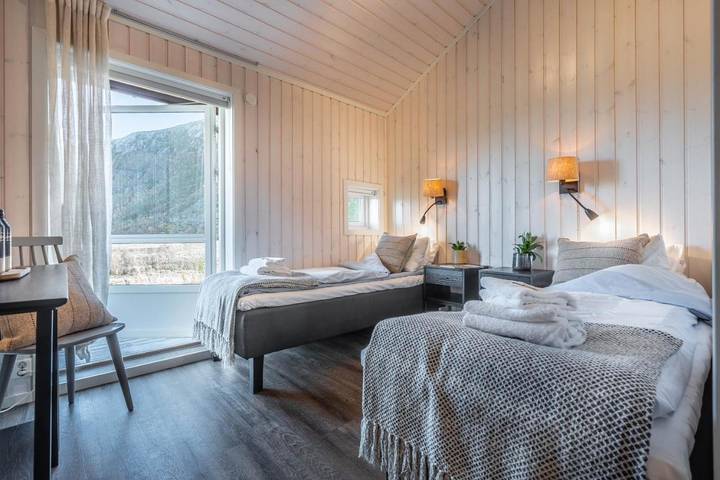 Chalet für 2 Personen, mit Ausblick und Sauna sowie Terrasse auf den Lofoten - 3