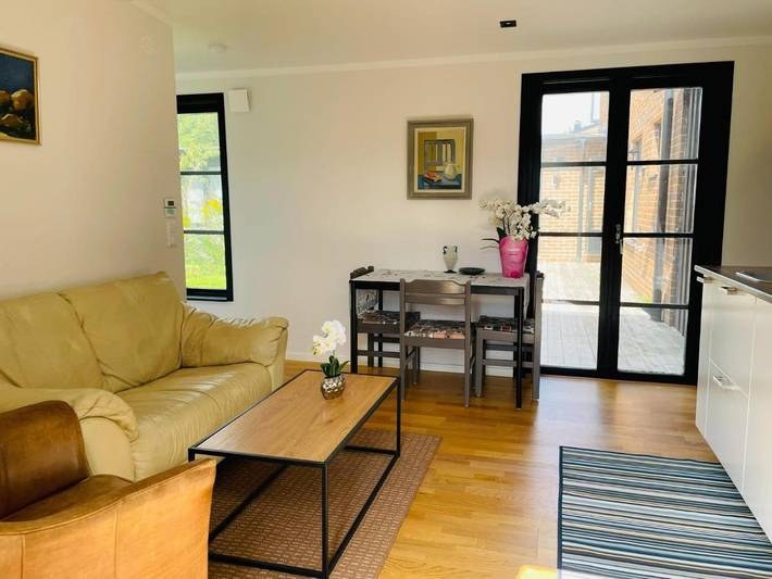 Appartement de vacances pour 2 personnes, avec jardin ainsi que vue et terrasse