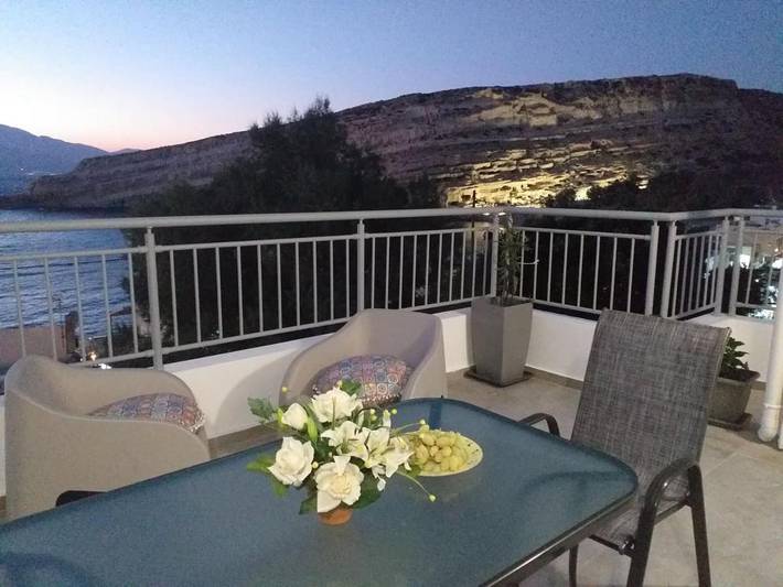 Gîte pour 3 personnes, avec balcon et vue, adapté aux familles dans Matala - 3
