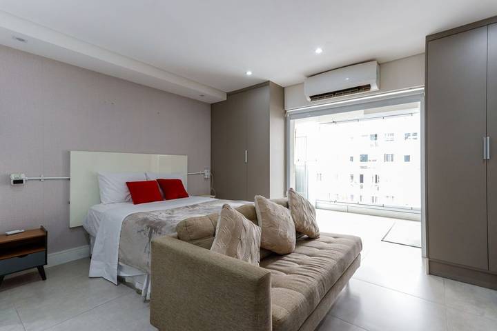 Vacation rental for 3 people, with balcony, with pets in São Paulo