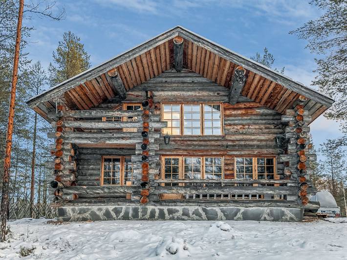 Ferienhaus für 8 Personen, mit Balkon und Terrasse sowie Sauna in Pelkosenniemi