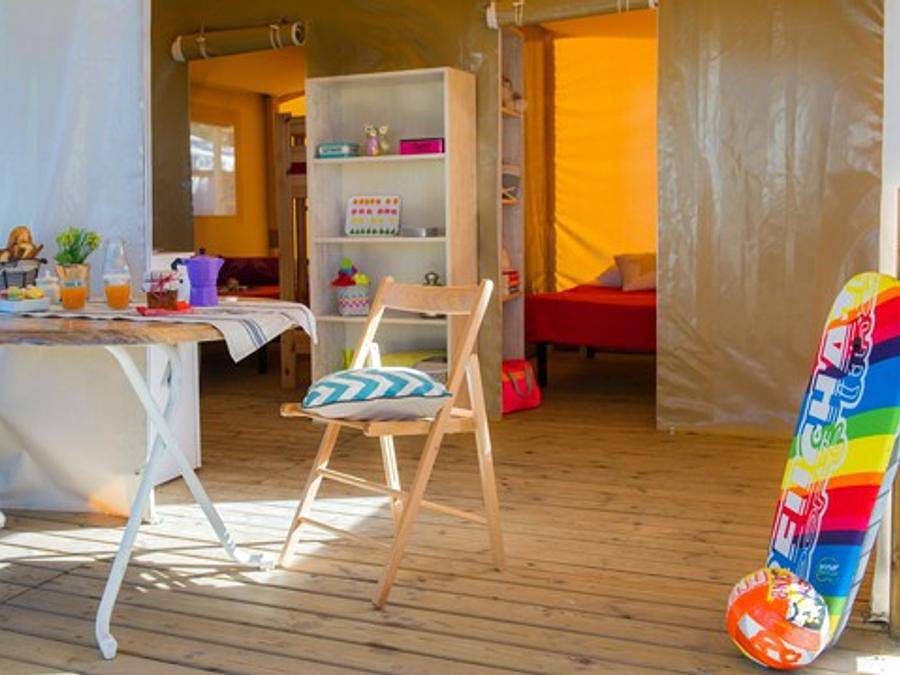 Camping Le Saint Jacques - Albergue 5 personas - Tienda Eco Lodge | 2 Dormitorios | 4/5 Pers | Sin baño in Sarzeau, Côte des Mégalithes