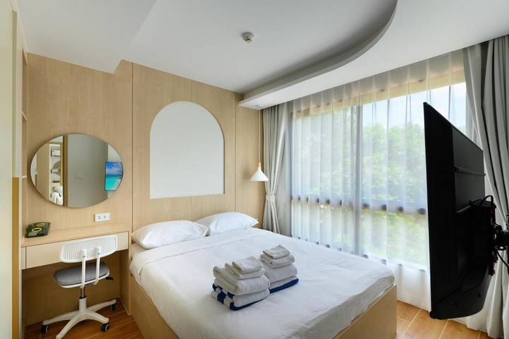 Lägenhet för 4 Personer, med pool och trädgård i Kamala