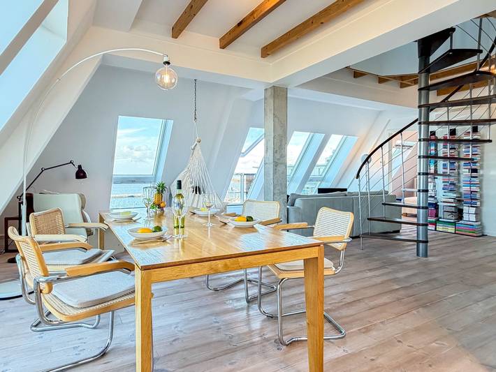 Ferienwohnung mit Meerblick für 4 Personen, mit Ausblick