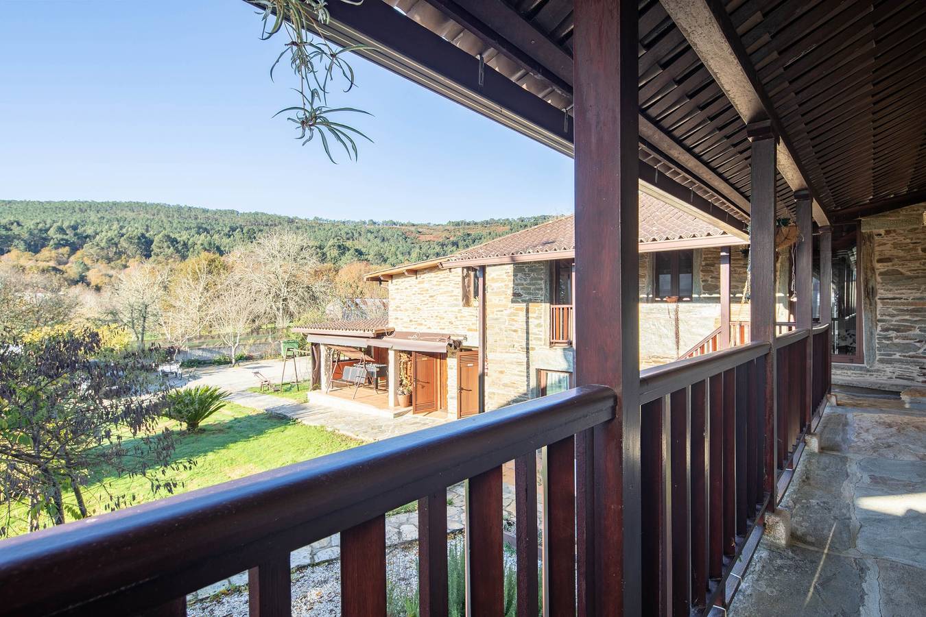 Casa rurale 'O Forno Do Curro- Casiña Da Noz' con vista montagna, piscina e Wi-Fi in Boboras, Ourense (comarca)
