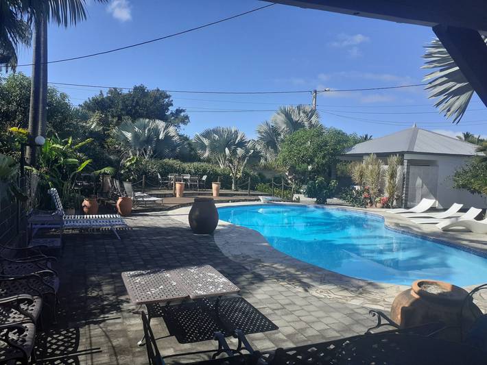Komfortables Ferienhaus mit Gemeinschaftspool und Garten in Saint-Louis in Saint-Louis, La Réunion