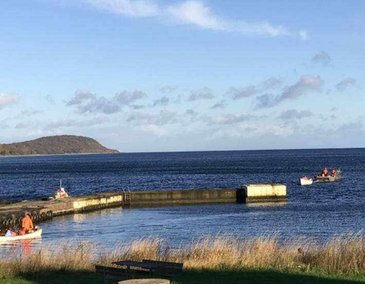 Eine Steinwurf vom Meer entfernt an der Ostsee in Vik (Schweden), Österlen