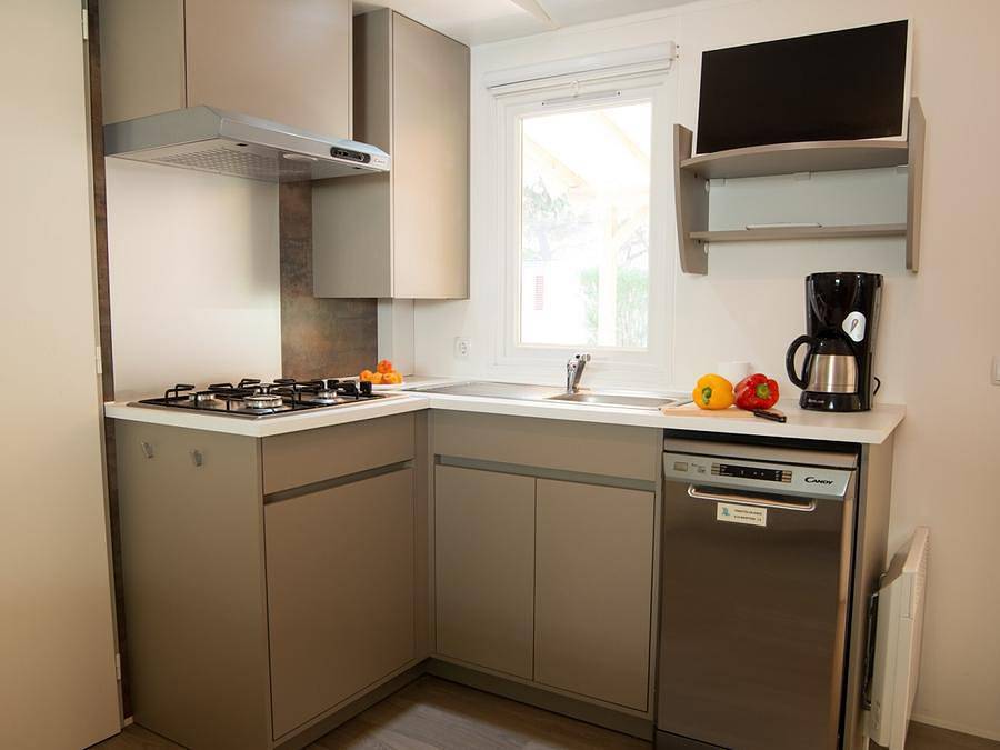 Camping Abri de Camargue - Mobilheim 4 personen - Mobilheim Select Tv Lv Clim Wifi - 2 Zimmer - 4 Personen in Le Grau-du-Roi, Côte d'Améthyste