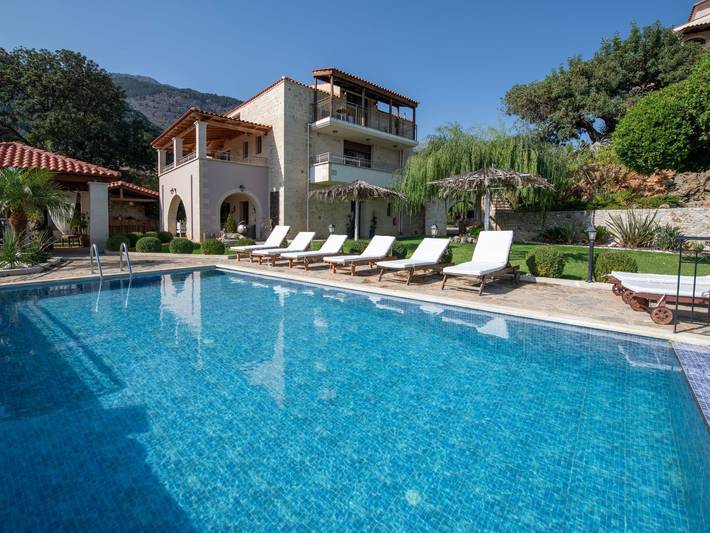 Geroulios Kastro Villa I, Heated Pool, Seaview in Chania und Umgebung