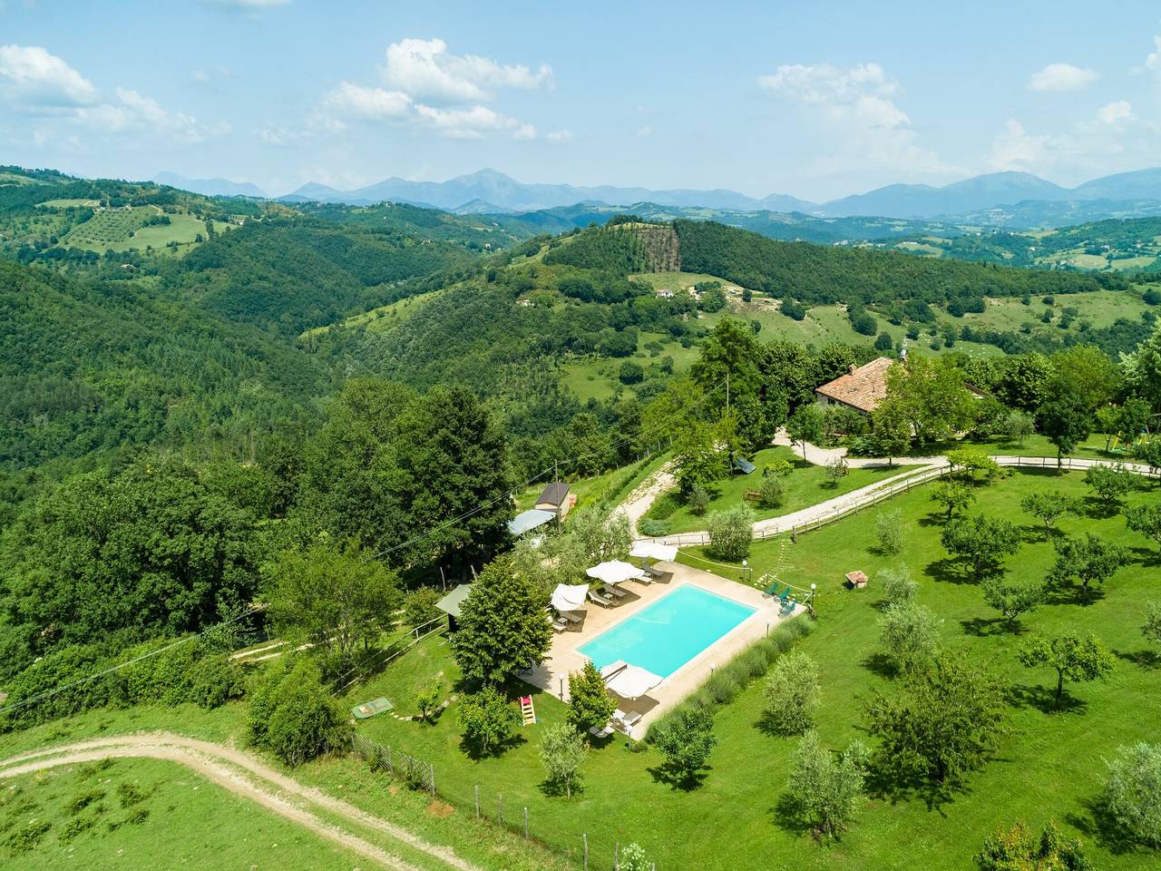 Bauernhaus in Umbrien mit Pool in Gubbio, Umbrien